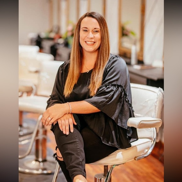 Black Flutter Sleeve Satin Blouse ❤️ - Picture 3 of 3